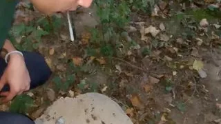 Spitting ugly cruisers cum and jerk off on his disgusting mans juice