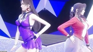 MMD TAEYEON - INVU Aerith Tifa Lockhart Hot Kpop Dance Final Fantasy Uncensored Hentai