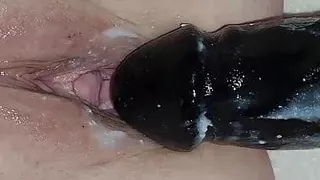 Huge very thick bbc pounding my pussy brutal hardcore bbc fuck bbc dildo pussy gape huge thick cock