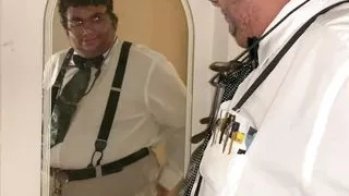 Nerd in his true form admiring himself.