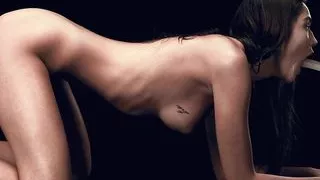 Hot Russian babe filled up with cum and fucked in all holes