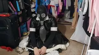 PVC Sissy Verschiedene Breathplay Spaß Gasmaske Bagging