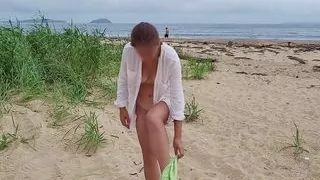 I took off my swimsuit on a public beach