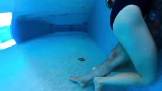 Public pool leg humping orgasm