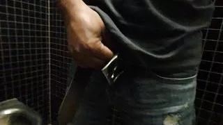 Public toilete in Germany jerkoff with cumshot