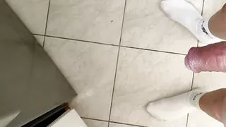 I walk and sway my big cock all over appartment