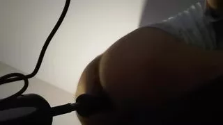 Oznob first time testing his fuck machine