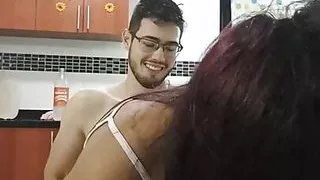 I fuck the 18 year old teen brunette stepsister with big saggy tits her pussy is very soft and wet I put my big dick in