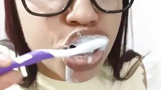 Hot I fuck the 18 year old teen brunette stepsister with big saggy tits her pussy is very soft and wet I put my big dick