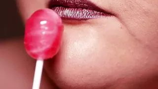 sensual lollipop licking