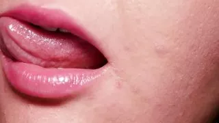 sensual lip licking