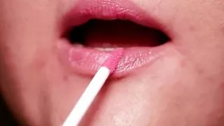 Sensual lips with soft lip gloss