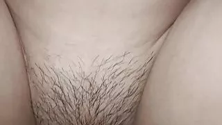 fucking a rich hairy vagina, I like my lover's hairy vagina.