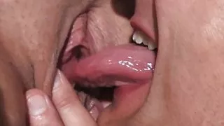 Boss licks and fucks her fat shaved pussy