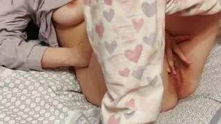 cum in her pussy, she jerks off her pussy with my sperm inside her