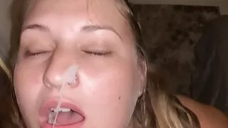 Hot Wife Blowjob and Facial! Hottest BBW on Xhamster!!