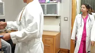 NSFW Nude BTS From Student Interns with Angel Ramiraz, Cumming hard for the students , Entire Film At GuysGoneGynoCom