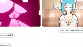 Nicole Risky Job Hentai game PornPlay Ep.5 MILF twerking and anal dildo on cam