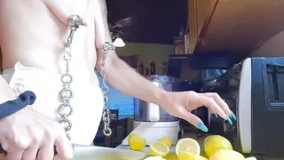 Longpussy, just making some lemonade in the kitchen with my Floppy Little Tits.