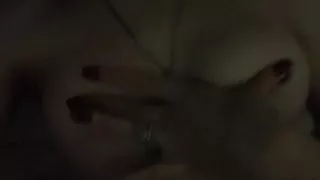 Evening gentle homemade striptease. Close-up