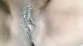 Chain smoking desi slut close up view pussy ashing, human ashtray