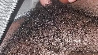 Massaging her wet pussy