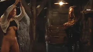 Handcuffed Lesbian Slave Whipped And Humiliated During Slave Training