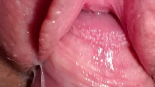 Close up fuck with my horny roommate and cum on shaved pussy