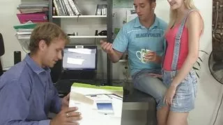 Small tits brothers girlfriend rides another dick