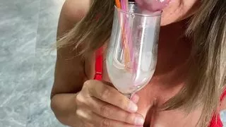 Stepmom swallow bukkake 4 days long load