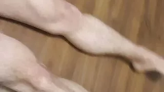 fitness guy doing workout in home