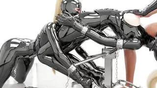 Dominatrixes in Hard Bondage Chained to Pussy 3D BDSM Animation