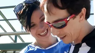 Hot cheerleader Savannah Camden seduces an older referee