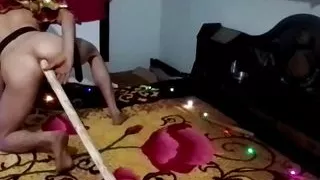 Dirty German boy massage calling his girlfriend