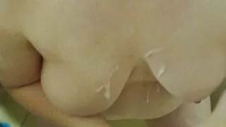 Massages sperm on tits