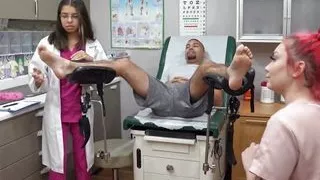 SFW BTS From The Perverted Podiatrist W Angel Ramiraz, Tasting Feet & Pedicure ,Watch Entire Film At GuysGoneGynoCom