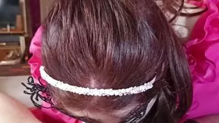 Ball licking and deepthroating stepdaughter POV