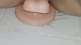 Chubby fucks her pussy hot