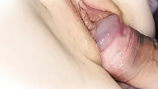 Pulsating cock fills MILF pussy with hot cum on first date