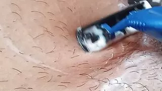 shaving my penis hair in the bathroom