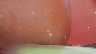 Girl plays with ass with dildo