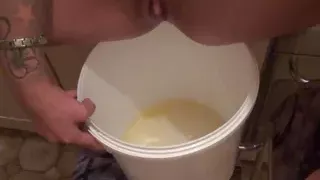 Bucket drinking in a different way - pee pure