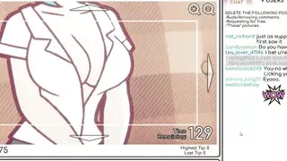 Nicole Risky Job Hentai game PornPlay Ep.6 she show her face on cam while sucking a big dildo