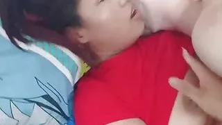 Brunette teen brunette with big saggy tits United States is fucked by her stepbrother with a big thick cock