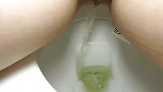 Female POV powerful pissing stream