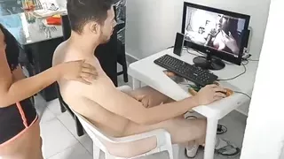 my brunette wife with big saggy tits cooking dinner and then going to fuck that brown ass with my big cock New York Unit