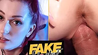 Fake Hostel - submissive and petite Redhead Teen begs for sex and gets wet being dominated
