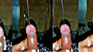 Indian big cock masterbating and giving huge cumshot with friends