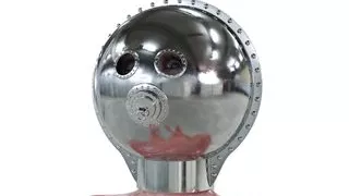 Stainless Steel Helmet 3D BDSM Animation