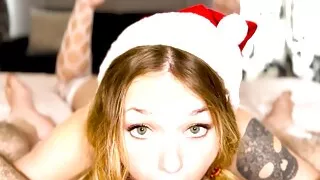 Krissy is a HOHOHO! Mouth FULL of CUM for the Holidays